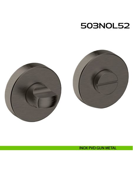 Nottolino WC tondo in acciaio 503NOL52 Reguitti Inox pvd gun metal