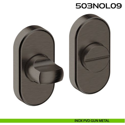 Nottolino WC ovale in acciaio 503NOL09 Reguitti Inox acciaio PVD gun metal