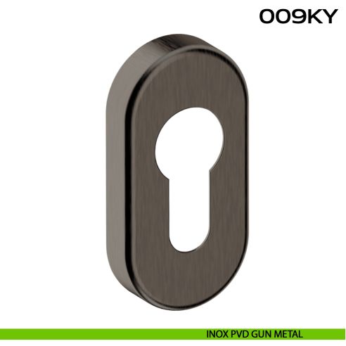 Bocchetta foro yale ovale 009 Reguitti Inox PVD gun metal
