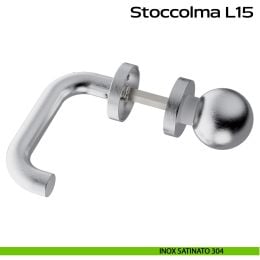 Maniglia in acciaio Stoccolma L15 e pomolo fisso C59 Reguitti Inox 2