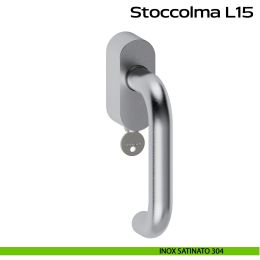 Maniglia in acciaio per finestra DK con funzione TBT Stoccolma L15 Reguitti Inox 2