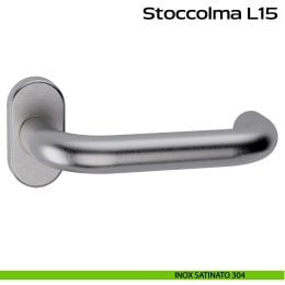 Maniglia in acciaio per porta Stoccolma Oval L15 Reguitti Inox 2