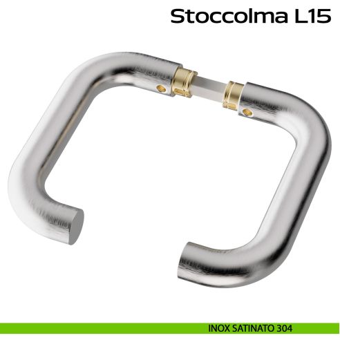 Maniglia in acciaio Stoccolma Oval L15 Reguitti Inox senza rosette - inox satinato 304