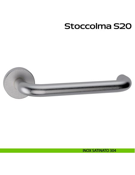Maniglia in acciaio per porta Stoccolma 200 Reguitti Inox - inox satinato 304