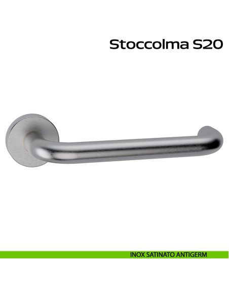 Maniglia in acciaio per porta Stoccolma 200 Reguitti Inox - inox satinato ANTIGERM