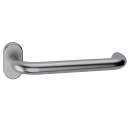 Maniglia in acciaio per porta Stoccolma 200 Reguitti Inox rosetta ovale