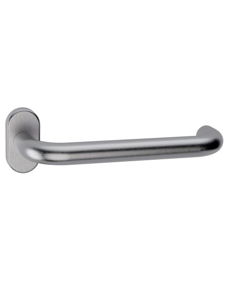 Maniglia in acciaio per porta Stoccolma 200 Reguitti Inox rosetta ovale