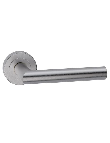 Maniglia in acciaio per porta Toledo L14 Reguitti Inox rosetta tonda