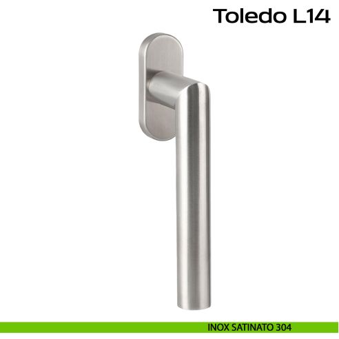 Maniglia in acciaio per finestra DK Toledo L14 Reguitti Inox - inox satinato 304