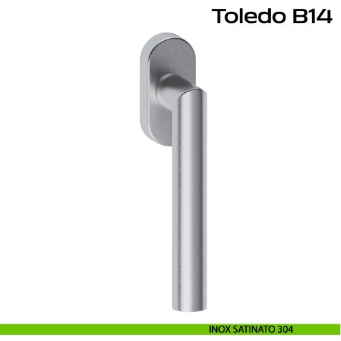 Maniglia ribassata in acciaio per finestra DK Toledo B B14 Reguitti Inox - inox satinato 304
