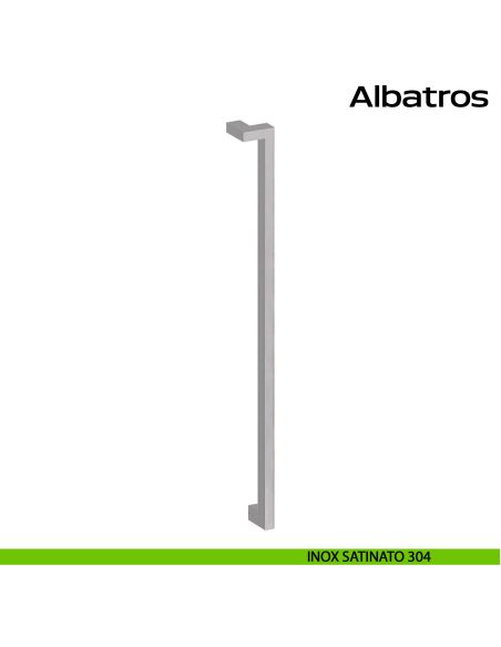 Maniglione in acciaio per porta Albatros Reguitti Inox zancato - inox satinato 304