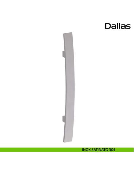 Maniglione curvo in acciaio per porta Dallas Reguitti Inox - inox satinato 304