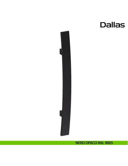 Maniglione curvo in acciaio per porta Dallas Reguitti Inox - nero opaco RAL 9005
