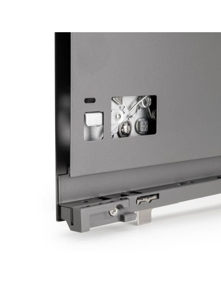 Emuca Cassetto esterno Vertex con regolazione 3D altezza 178mm, 40kg, spessore del pannello di 18mm, profondità 500mm, Grigio