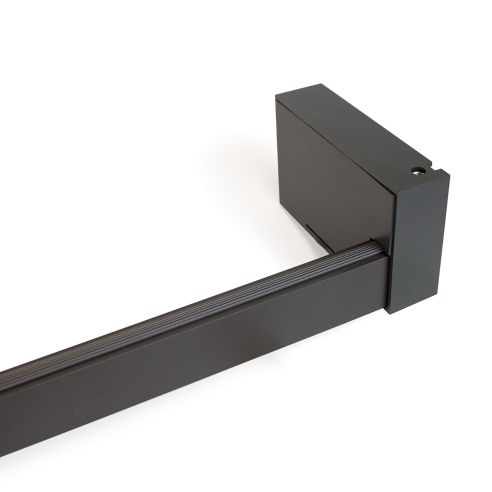 Emuca Barra appendiabili per armadi Castor con luce LED, batteria rimovibile e sensore di movimento, 558, Verniciato moka