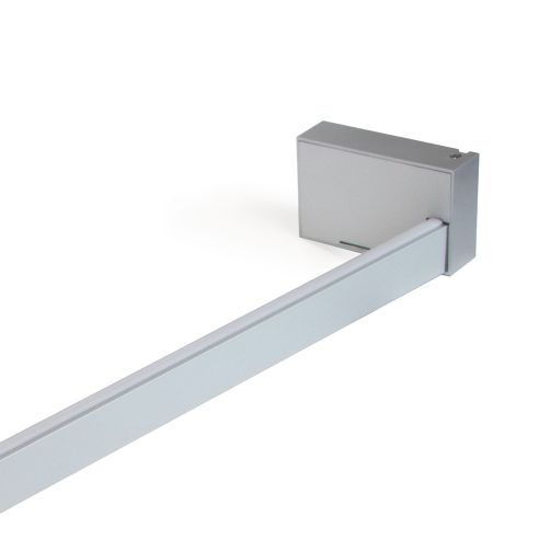 Emuca Barra appendiabili per armadi Castor con luce LED, batteria rimovibile e sensore di movimento, 558, Anodizzato opaco