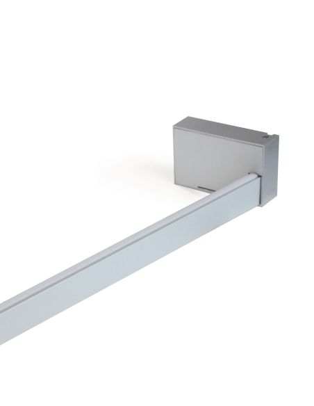 Emuca Barra appendiabili per armadi Castor con luce LED, batteria rimovibile e sensore di movimento, 558, Anodizzato opaco