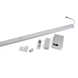 Emuca Barra appendiabili per armadi Castor con luce LED, batteria rimovibile e sensore di movimento, 858, Anodizzato opaco