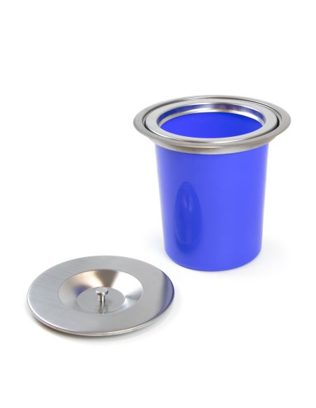 Emuca Pattumiera da incasso Recycle per piano cucina, 6 litri, Acciaio inossidabile