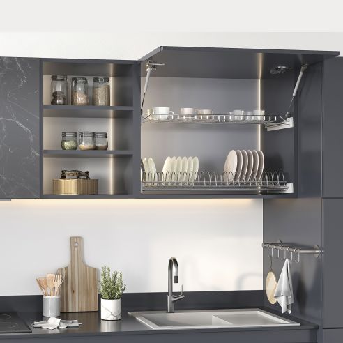 Emuca Scolapiatti Suprastar per modulo, 600, Acciaio, Cromato lucido