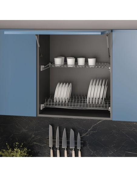 Emuca Scolapiatti Suprastar per modulo, 600, Acciaio, Cromato lucido