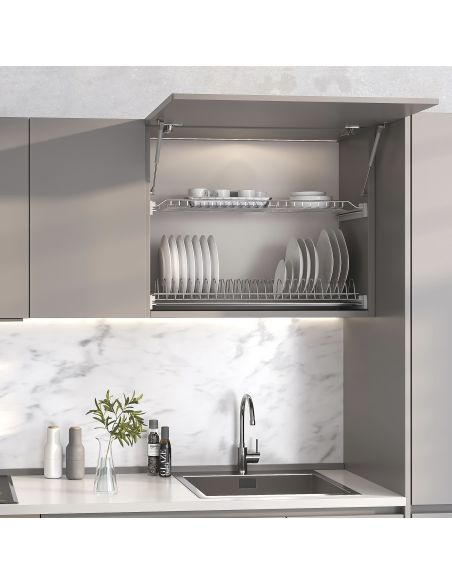 Emuca Scolapiatti Suprastar per modulo, 600, Acciaio, Cromato lucido