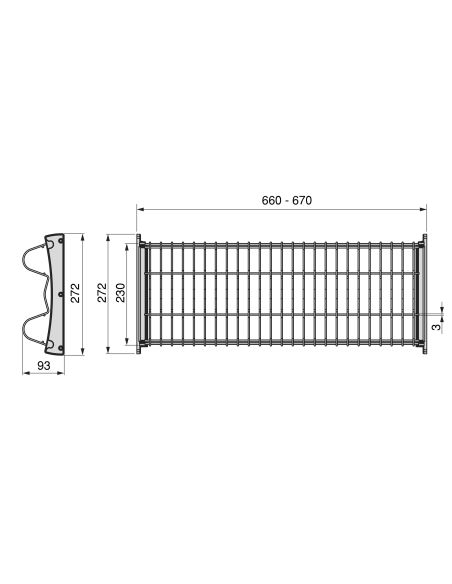 Emuca Scolapiatti Suprastar per modulo, 700, Acciaio, Cromato lucido