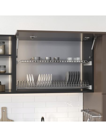 Emuca Scolapiatti Suprastar per modulo, 800, Acciaio, Cromato lucido