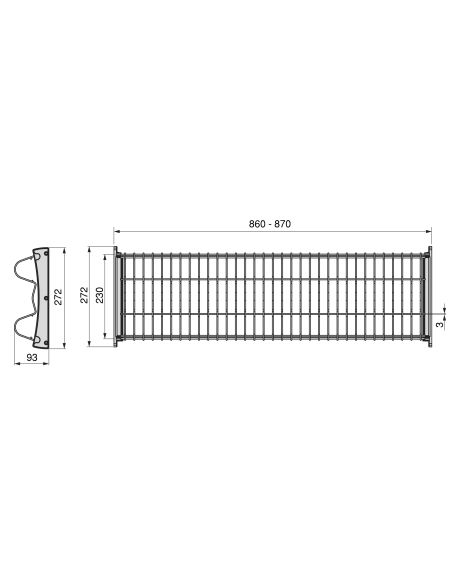 Emuca Scolapiatti Suprastar per modulo, 900, Acciaio, Cromato lucido