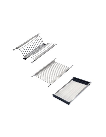 Emuca Scolapiatti acciaio inossidabile Drynox, modulo 450 mm, Acciaio inossidabile