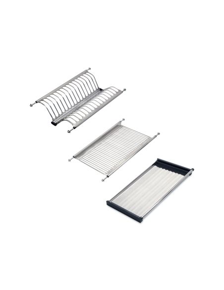 Emuca Scolapiatti acciaio inossidabile Drynox, modulo 500 mm, Acciaio inossidabile