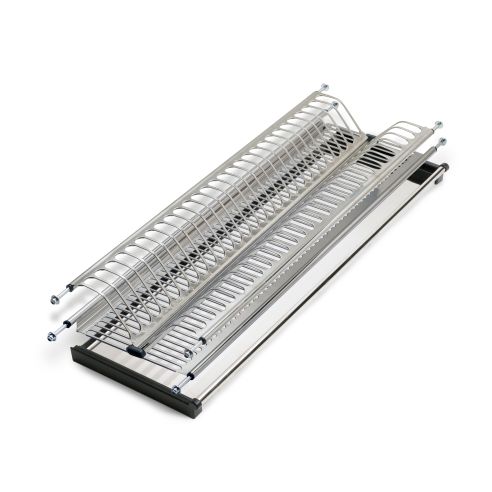 Emuca Scolapiatti acciaio inossidabile Drynox, modulo 500 mm, Acciaio inossidabile