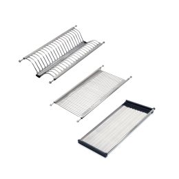 Emuca Scolapiatti acciaio inossidabile Drynox, modulo 600 mm, Acciaio inossidabile