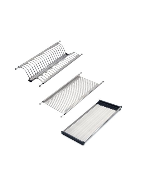 Emuca Scolapiatti acciaio inossidabile Drynox, modulo 600 mm, Acciaio inossidabile