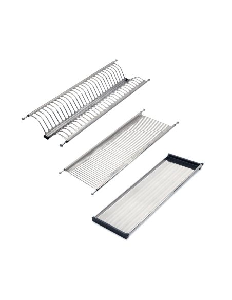 Emuca Scolapiatti acciaio inossidabile Drynox, modulo 800 mm, Acciaio inossidabile