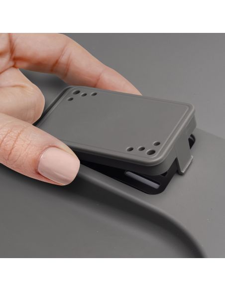 Emuca Contenitori per cassetti da cucina Recycle con coperchio anti-odore, Altezza 266, 3x15 lt, 2x7 lt, Grigio antracite