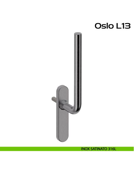 Maniglione per alzante scorrevole singolo cieco senza nicchia Oslo L13 Reguitti Inox - acciaio inox 316L