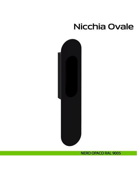 Nicchia ovale per alzante scorrevole singolo cieco Reguitti Inox - nero opaco