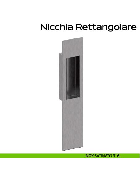 Nicchia rettangolare per alzante scorrevole singolo cieco Reguitti Inox - acciaio inox 316L