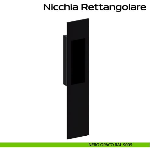 Nicchia rettangolare per alzante scorrevole singolo cieco Reguitti Inox - nero opaco