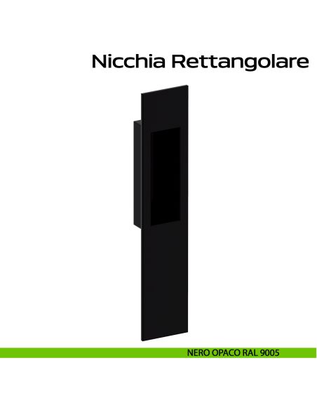 Nicchia rettangolare per alzante scorrevole singolo cieco Reguitti Inox - nero opaco