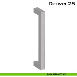 Maniglione quadrato in acciaio per porta Denver 25 Reguitti Inox 2