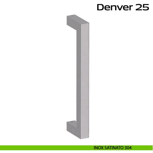 Maniglione quadrato in acciaio per porta Denver 25 Reguitti Inox - inox satinato 304