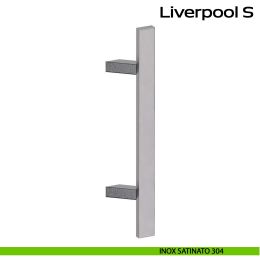 Maniglione zancato in acciaio per porta Liverpool S Reguitti Inox 2