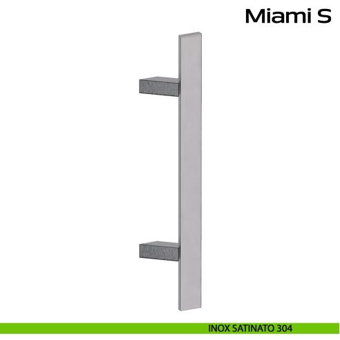 Maniglione in acciaio per porta Miami S Reguitti Inox zancato - inox satinato 304