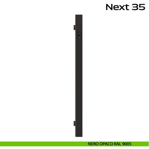 Maniglione con lettore biometrico per porta Next 35 Reguitti Inox - nero opaco RAL 9005