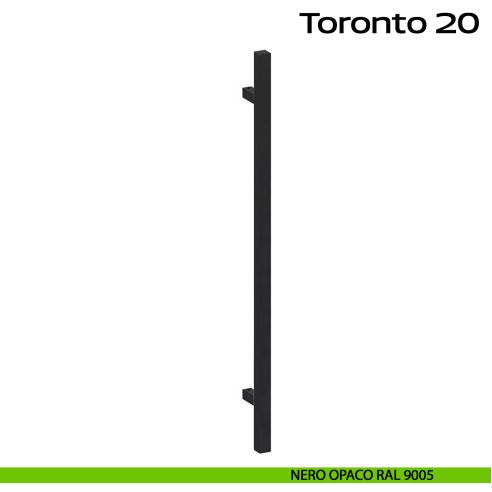 Maniglione diritto in acciaio per porta Toronto 20 Reguitti Inox - nero opaco RAL 9005