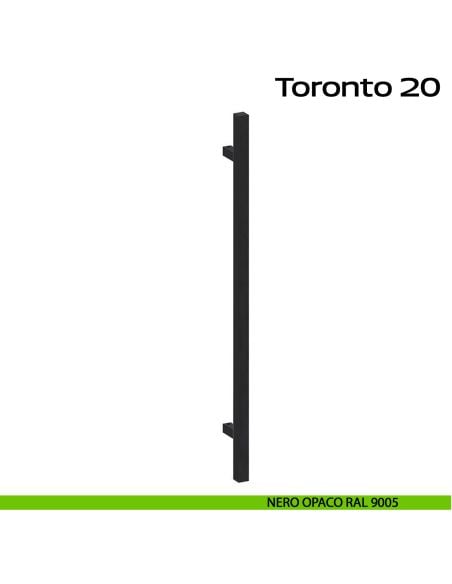 Maniglione diritto in acciaio per porta Toronto 20 Reguitti Inox - nero opaco RAL 9005