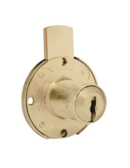 Serratura per cassetto con cilindro KYR Securital diametro 16,5 mm lunghezza 31 mm KYR 4 C16 ottonata