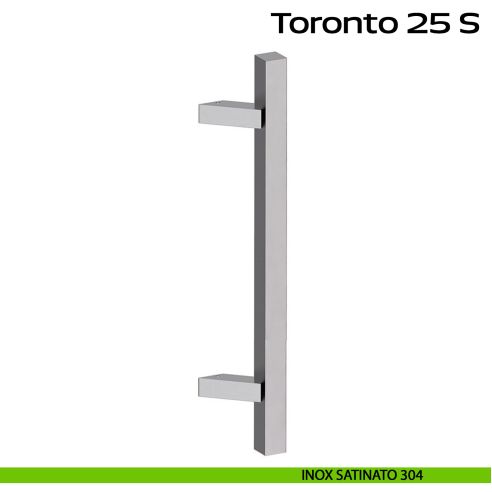Maniglione spostato in acciaio per porta Toronto 25 S Reguitti Inox - inox satinato 304